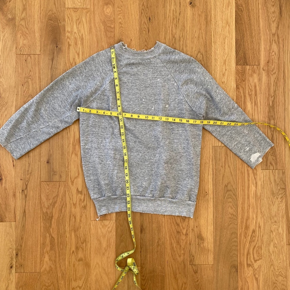 Vintage 70s 80s Small Medium Grey Sweatshirt